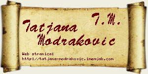 Tatjana Modraković vizit kartica